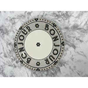 Anthropologie Bistro Tile Bonjour Dessert Bread Plate NEW